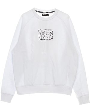 5TATE OF MIND Sweat-Shirt Leger A Col Rond Pour Hommes Throw Up Crewneck Blanc