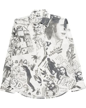 VAQUERA Camisa Con Botones De Algodon Hollywood Lowbrow En Blanco - Multicolor