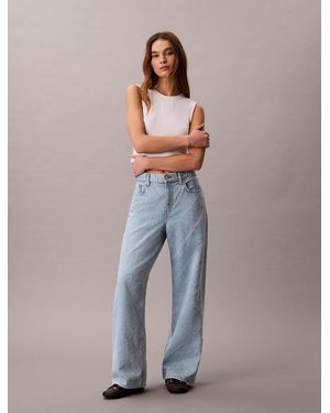 Calvin Klein Jeans Baggy Frau Blau - Mehrfarbig