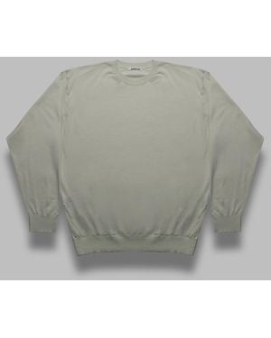 AURALEE Hochgradiger Baumwollstrick P/O - Grau