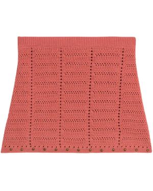 PAPER KID Skirt Perforated Mesh - Red