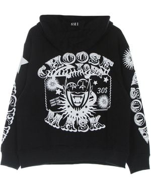 IHS Sudadera Ligera Con Capucha Para Hombre Elige Tu Mascara Con Capucha Negro