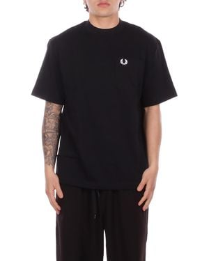 Fred Perry T-Shirt M2408 102 Fp Pocket Detail T-Shirt - Black