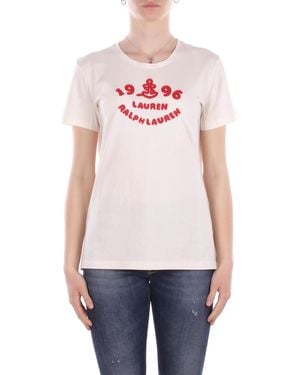 Ralph Lauren T-Shirt 200B21053 002 Knit T-Shirt Cream - White