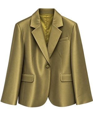 ACTUALEE Glossy Jacket - Green
