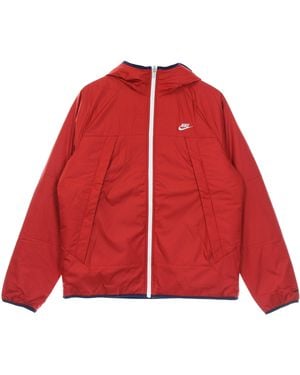 Nike Therma Fit Legacy Reversible Hooded Jacket Down Jacket - Red