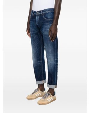 Dondup Jeans Homme Bleu Avec Torsion