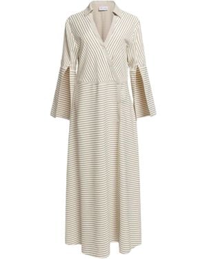 WEILI ZHENG Frauen Kleid Mxi Hemd - Weiß