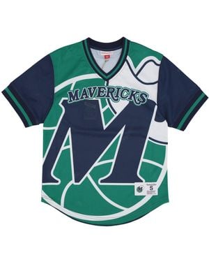 Mitchell &amp; Ness Veste Dalmav Nba Jumbotron 3.0 Mesh A Col En V Pour Hommes Multi/Blanc - Vert