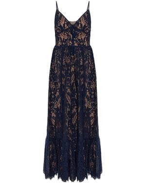 lauren lace overlay dress ASHLEYlauren 11333 Lace Romper With Chiffon Overskirt main image 0