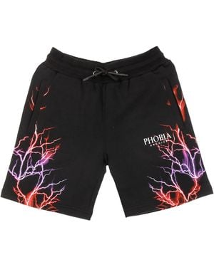 Phobia Lightning Shorts Tracksuit Pants - Black