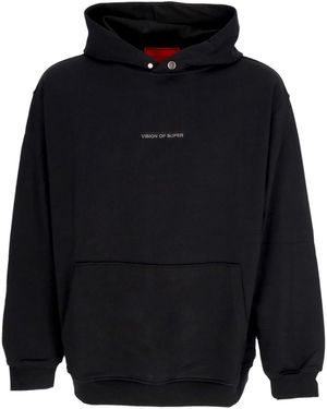 Vision Of Super Mannen Militaire Schedel Op Rug Hoodie Zwart - Blauw