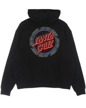 Santa Cruz Lightweight Hooded Sweatshirt Hollow Ring Dot Hood - Black