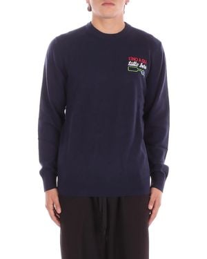 MC2 Saint Barth Knit Her0024 02725I 61 Heron Light Embry All Drink - Blue