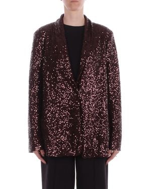 Manila Grace Jacket G185Py Ma646 Sequins Jacket - Purple
