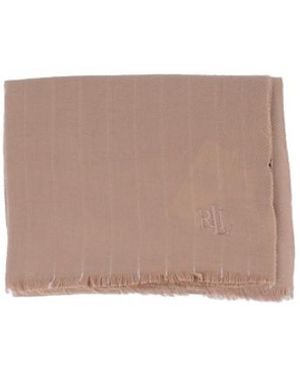 Ralph Lauren Scarf 454P04482 002 Lghtwght Shn Scarf Square Camel - White