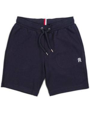 Tommy Hilfiger Bermuda Met Jersey Logo Mw0Mw34401 Dw5 - Blauw