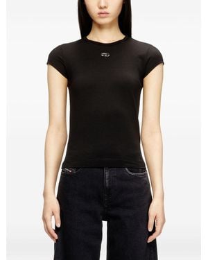 DIESEL Logo Cotton T-Shirt - Black
