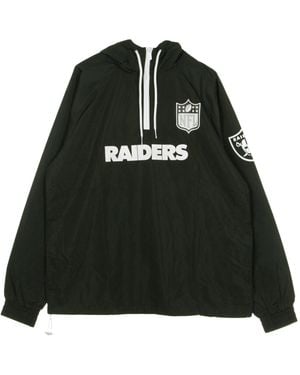 KTZ Pull-On Windbreaker Nfl 1/4 Zip Windbreaker Oakrai - Black