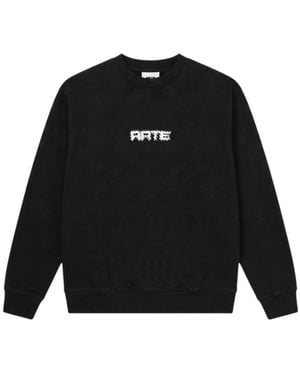 Arte' Felpa Con Logo Ricamato - Black