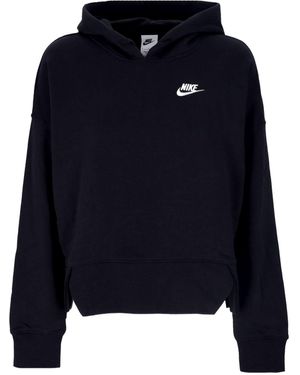 Nike Damen Hoodie Sportswear Club Fleece Oversized Hoodie Ssnl Schwarz/Weib - Blau