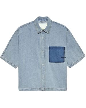 New Amsterdam Surf Association Lyocell Short Sleeves Shirt Boxy Short Sleeves - Blue