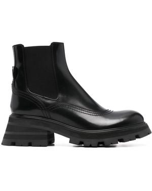 McQueen Botas De Mujeres Chelsea - Negro