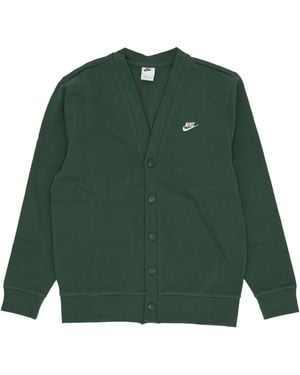 Nike Cardigan Club Fairway Cardigan Fir/Weib - Grün