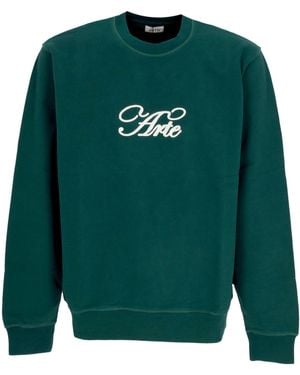 Arte' Lightweight Crewneck Logo Crewneck - Green