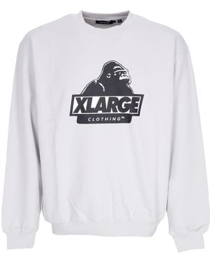 X-Large Leichter Crewneck Herren Slanted Og Crewneck Grau - Weiß