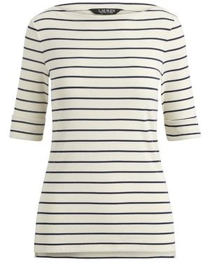 Ralph Lauren Camisetas Y Polo Avorio/Blu - Blanco