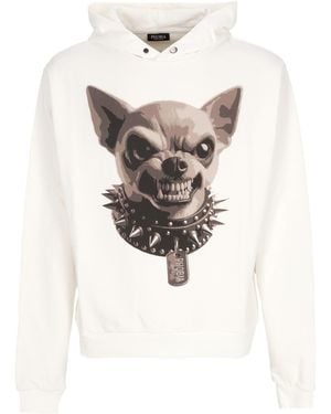 Phobia Hoodie Hombre De Peso Ligero Angry Dog Hoodie Blanco