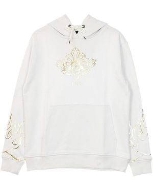IHS Sudadera Ligera Con Capucha Para Hombre Con Estampado 3D De Llamas Y Angel Con Capucha Blanca - Blanco