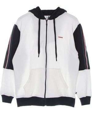 Kangol Heritage Taped Zip Hoodie - White