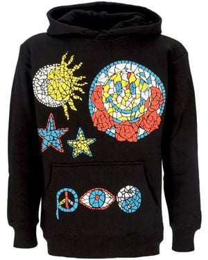 Market Sweat A Capuche Mosaic X Smiley Noir Sweat A Capuche Pour Hommes - Bleu