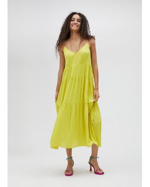 Lola Casademunt Frauen Kleid Ls2516058-Gi Lang - Gelb