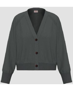 Marella Cardigan With V-Neck Undergrowth - Black