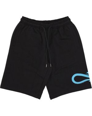 Propaganda Tracksuit Shorts Logo Sweatshorts - Black