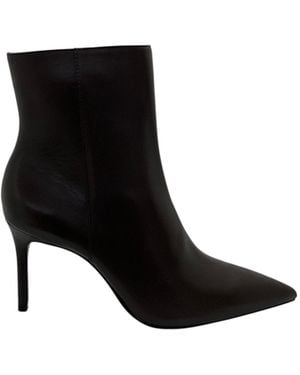 SCHUTZ SHOES Leather Boot Heel 8 Cm - Black