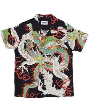 Doomsday Short Sleeve Shirt Water Dragon Shirt - Green