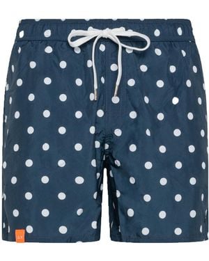 SUN68 BEACH Swim Pant Print Formal F. 0701 B. H33114 - Blue