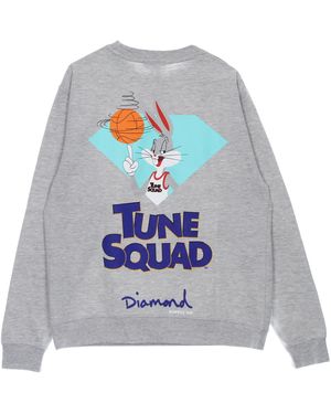 Diamond Supply Co. Bugs Bunny Crew X Space Jam 2 Sudadera Con Cuello Redondo Para Hombre Gris Jaspeado