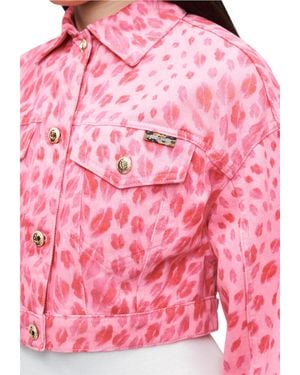 Just Cavalli Jeans Jacket Fantasy Maculata - Pink