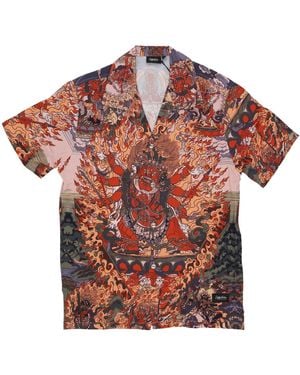 DOLLY NOIRE Shirt Sleeve Short Hayagriva Bowling Shirt - Rood