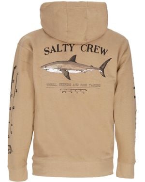 Salty Crew Bruce Hood Fleece Hoodie - Natural