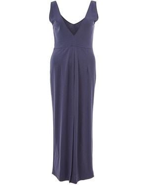 Lardini Strap Long Viscose Dress - Blue