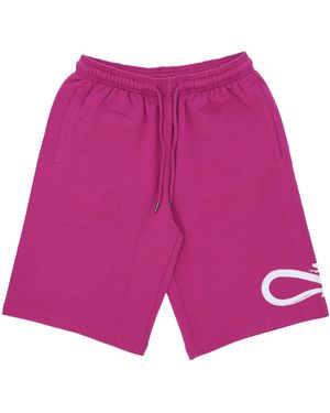 Propaganda Tracksuit Shorts Logo Sweatshorts - Purple