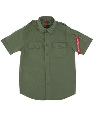 Alpha Industries Short Sleeve Basic Shirt - Green