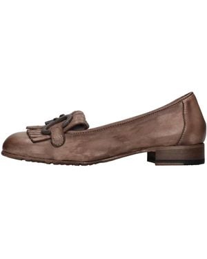 JP/DAVID Flat Shoes - Brown