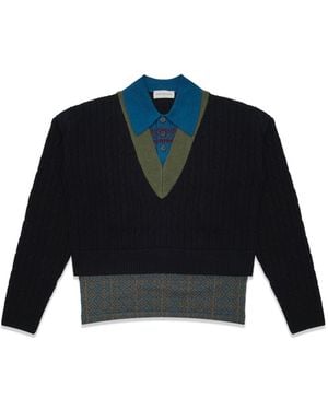 Dries Van Noten Medan 4751.K.Sweater - Blue
